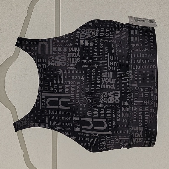 Lululemon Energy Bra, High Neck, Long Line,Sz. 6, Ombre Black,Multi print, NWT - Picture 6 of 13